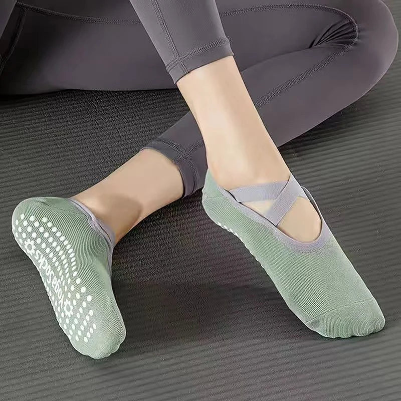 Yoga Socks Professional anti Slip Socks Woman Sport Sweat-Absorbent Breathable Pilates Socks Ladies Ballet Dance