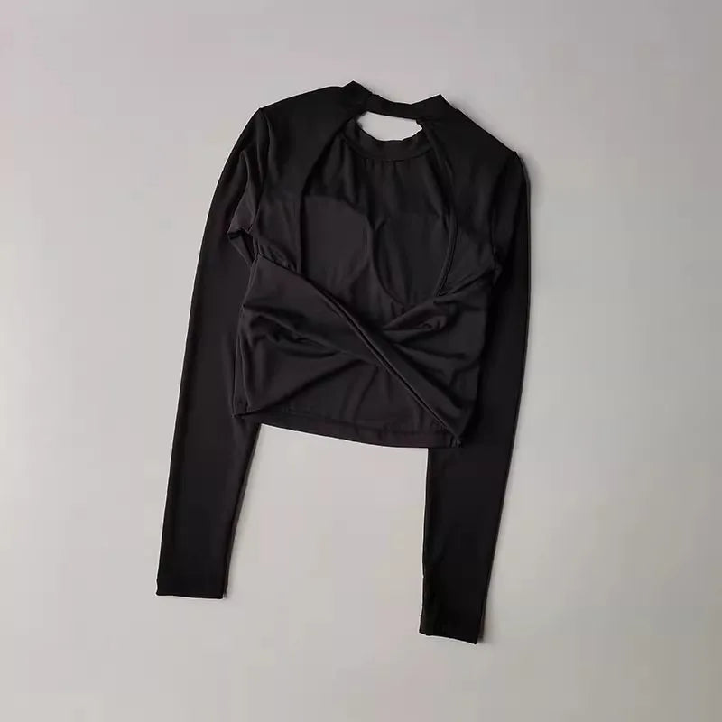 Sexy Short Backless Fixed Chest Pad Sports T-Shirt Vest Women'S Tight Fitting Quick Drying Slimming Yoga Suit Top Clothing