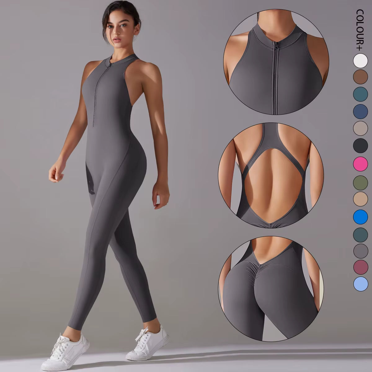 Women Bodysuits Tummy Control Butt Lifting Sports Shapewea Fitness Sports Bodysuit Yoga Suit Women'S Gym Pushup Workout Clothes