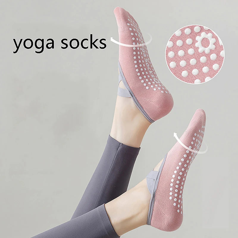 Yoga Socks Professional anti Slip Socks Woman Sport Sweat-Absorbent Breathable Pilates Socks Ladies Ballet Dance