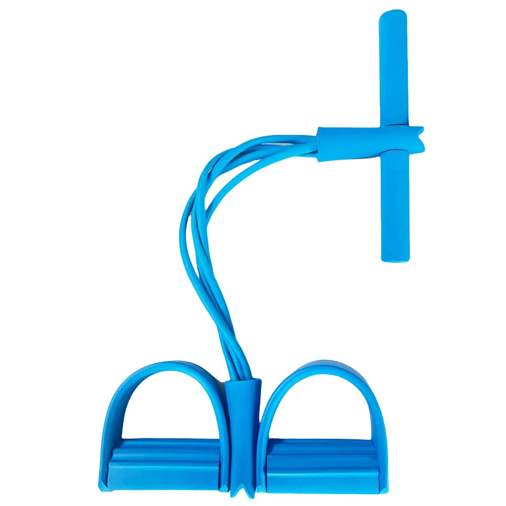 4-Tube Pedal Resistance Band Pedal Puller Resistance Rope Elastic Sit up Pull Rope for Home Fitness Stretching Strength Training