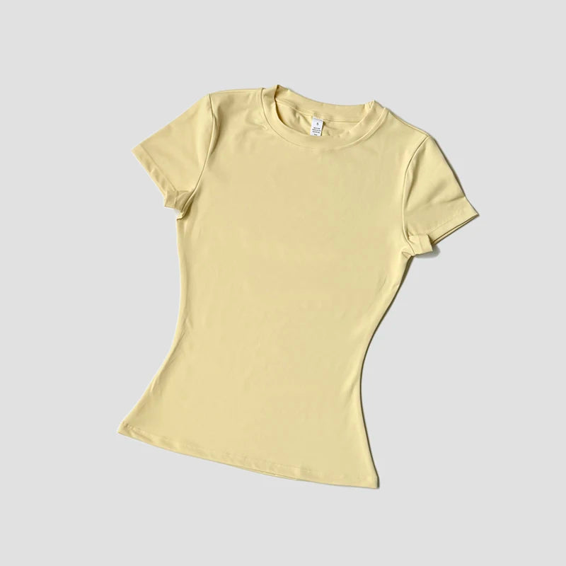 Women Yoga Top Seamless Sport T Shirts Fitness Clothes Short Sleeve Yoga Shirt Gym Top Running Active Wear