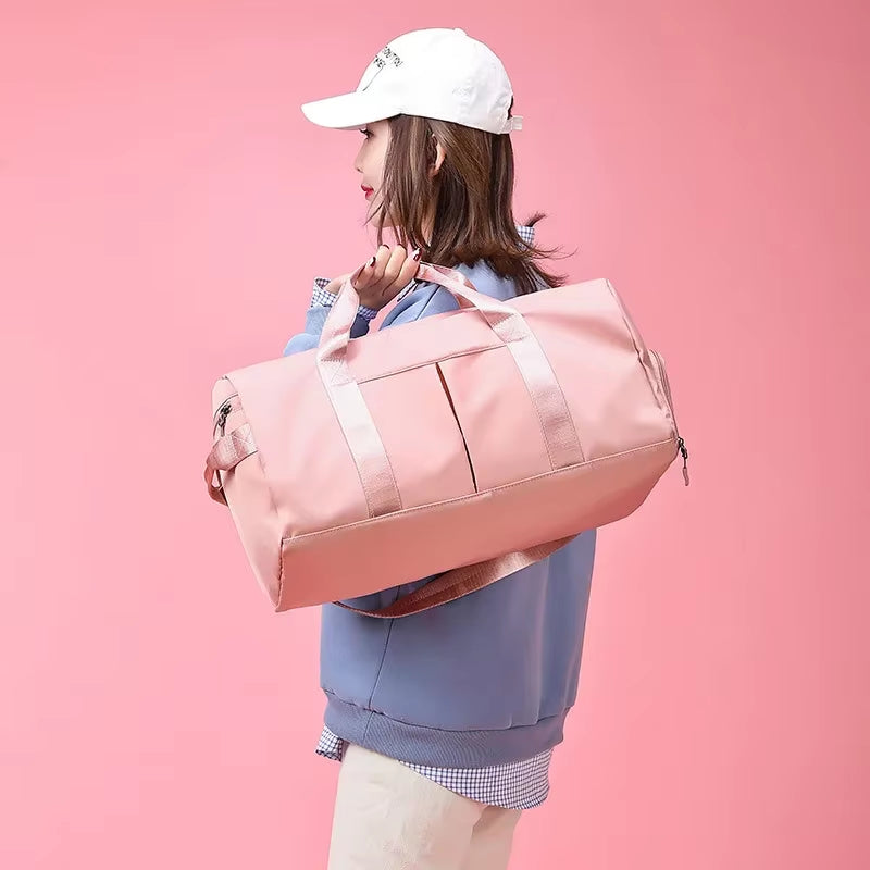 Travel Bag Dry Wet Separation Exercise Yoga Fitness Bag Large Capacity Short Trip Training LOGO