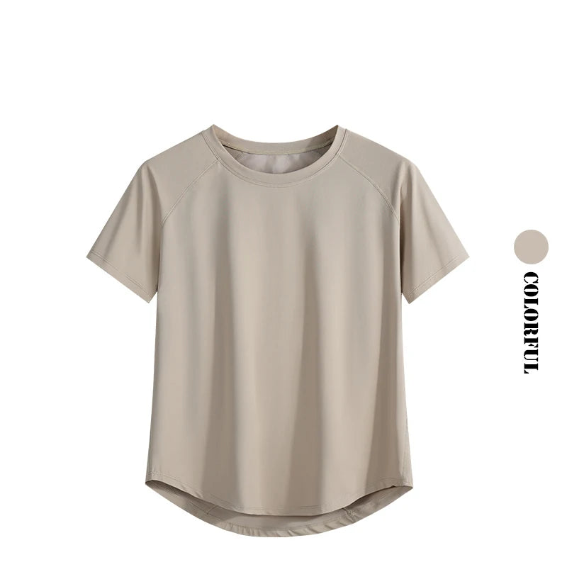 Yoga Tops Sportswear Woman Gym Shirts Breathable Quick Dry Short Sleeve Workout T Shirt Jogger Running T Shirt Yogawear New